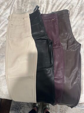 NWT Express Faux Leather High-Waist Pants
set of 4 or purchased individually